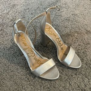 Sam Edelman silver block heels